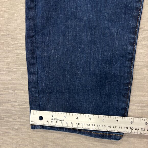 NYDJ Sheri Slim Jeans Womens 16W 36x30 Blue Straight Leg Lift Tuck Tech Denim - Picture 8 of 16